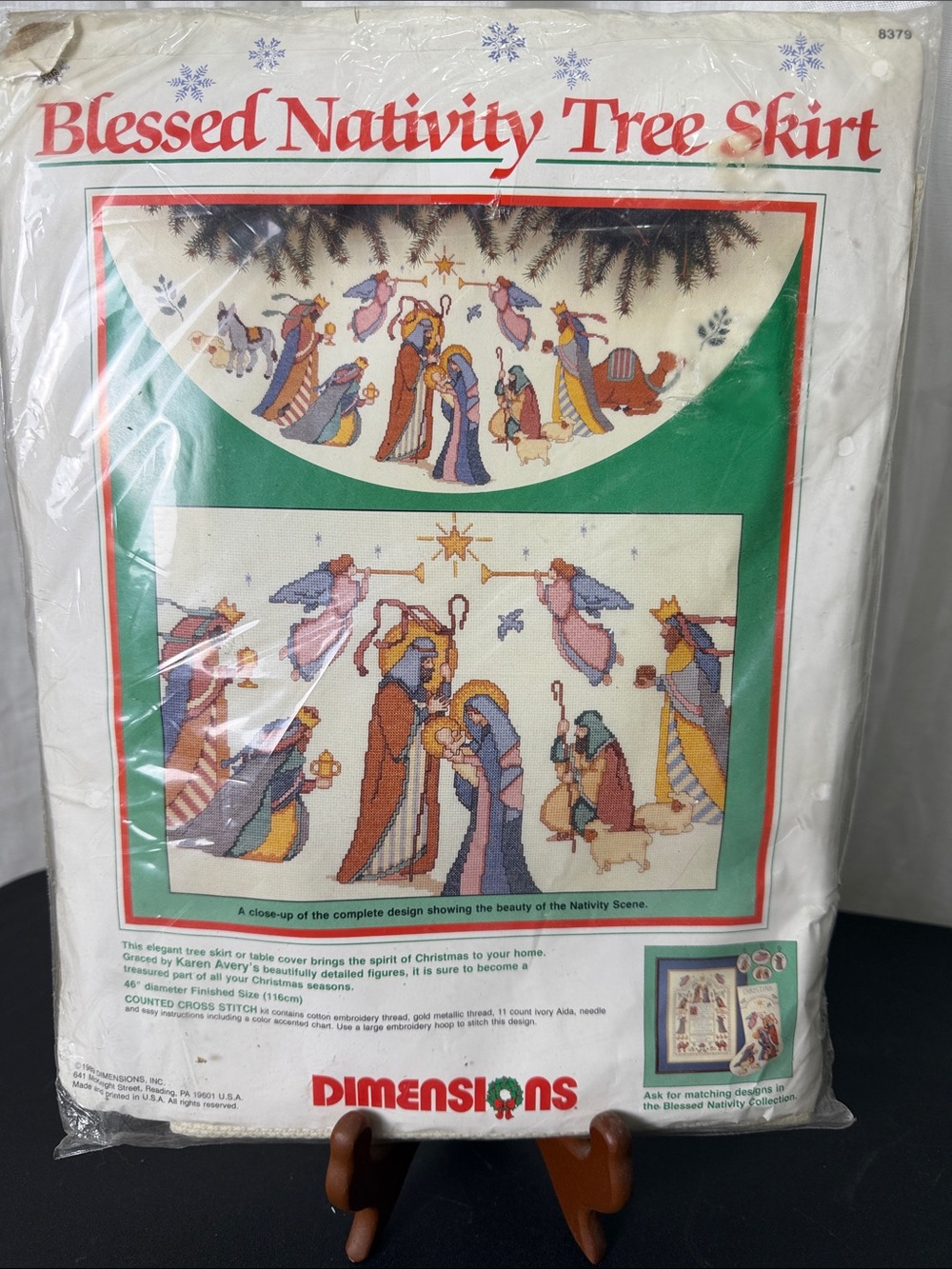 Vintage Dimensions Blessed Nativity Tree Skirt Counted Cross Stitch Kit